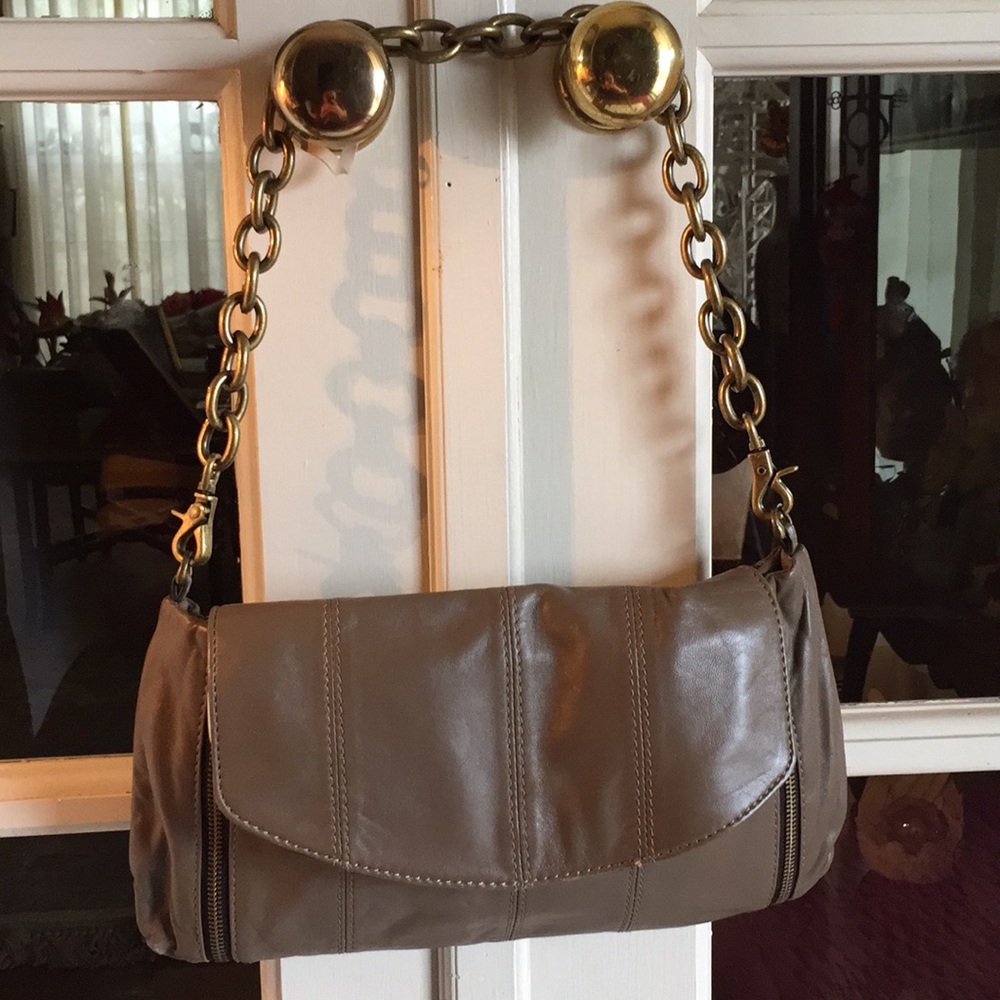 Hype grey leather chain strap shoulder bag- NWT - Picture 2 of 8